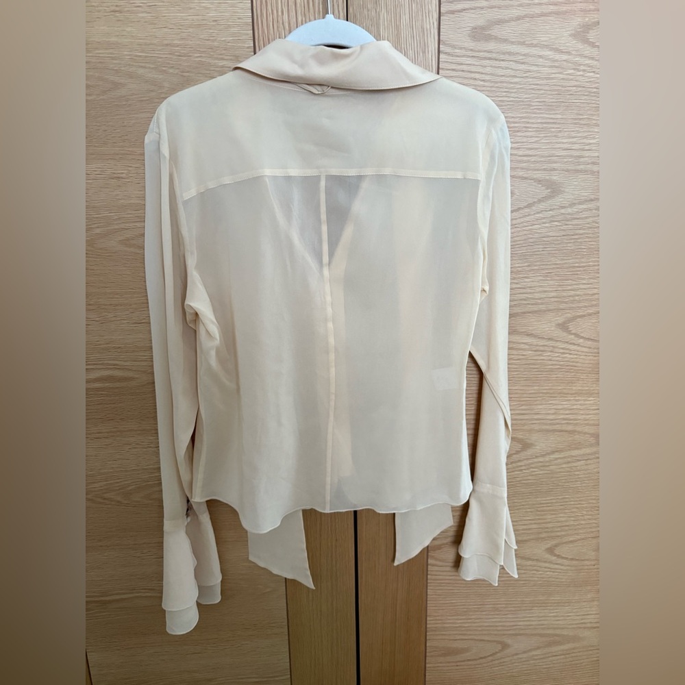 Women's Strenesse by Gabriele Strehle Button Down Silk Blouse - Size 6 - Picture 2 of 8